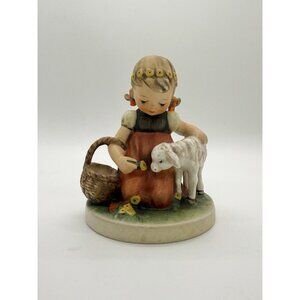 Goebel HUMMEL West Germany Figurine #361  "My Favorite Pet" Girl & Lamb